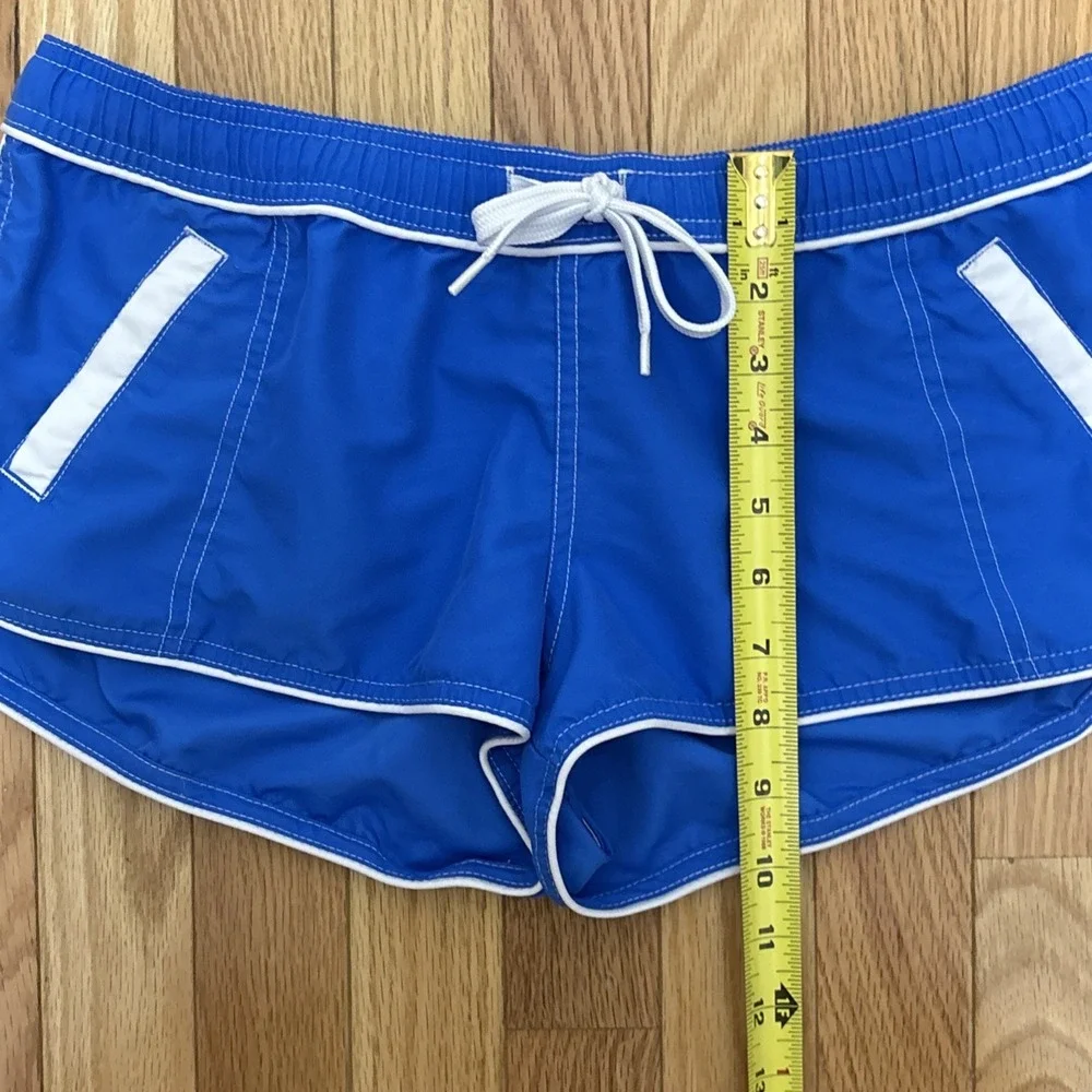 Vintage Hobie‎ Blue With White Piping Drawstring Pocket Details - Size Large